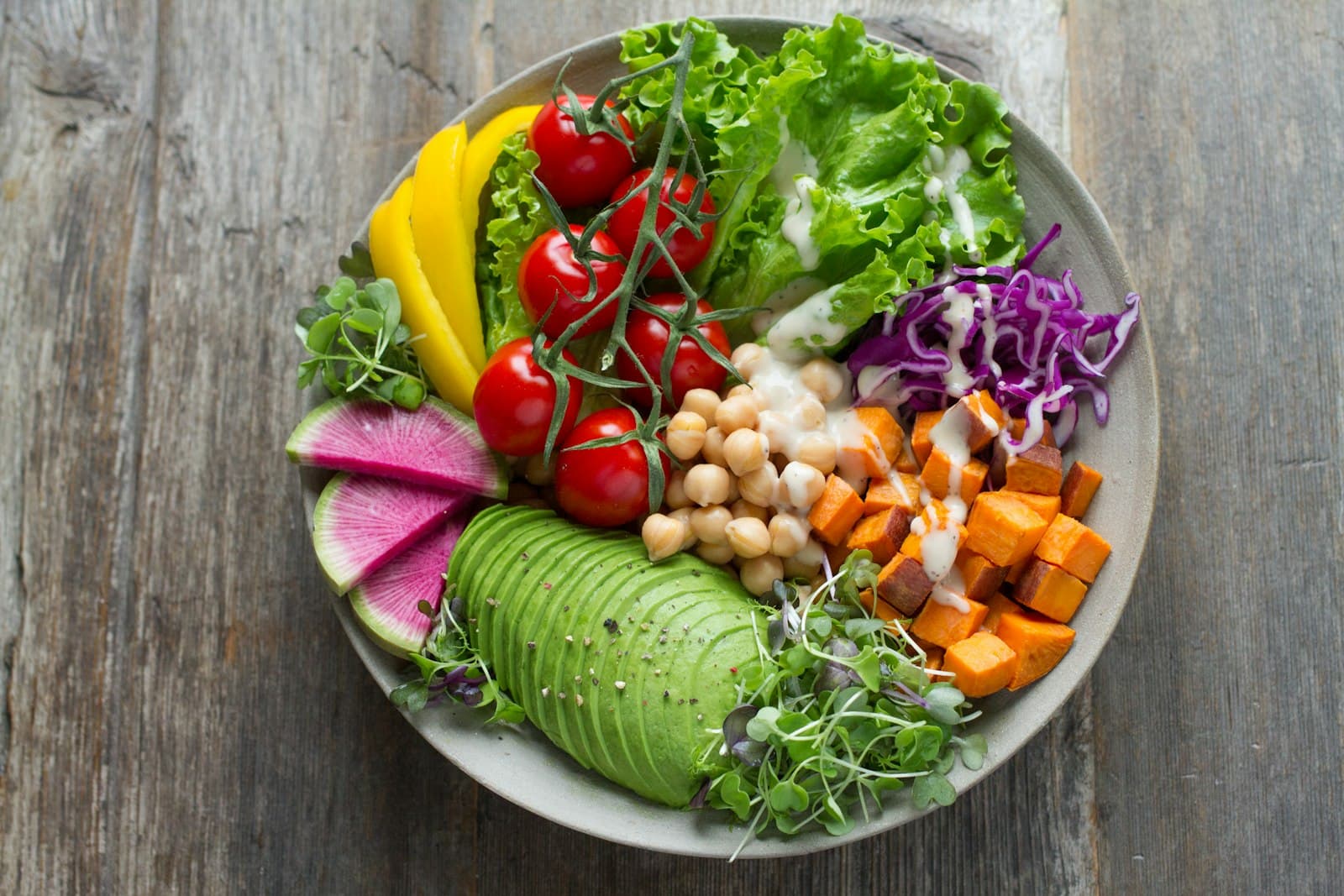 Fresh garden salad bowl