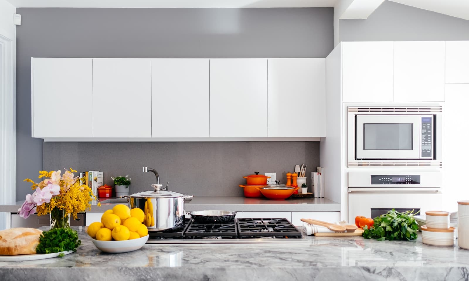 Villa kitchen with island