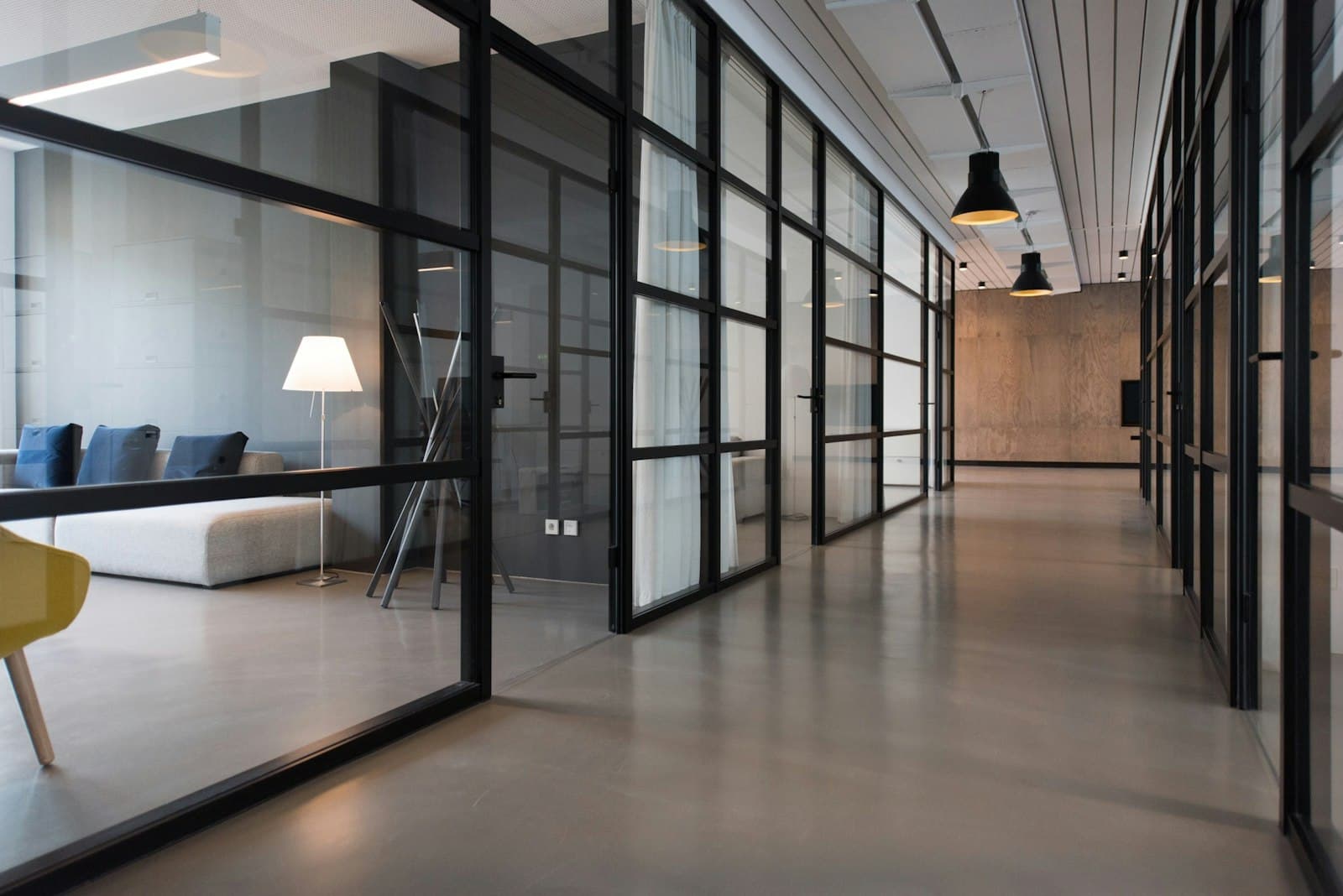 Bright modern meeting lounge